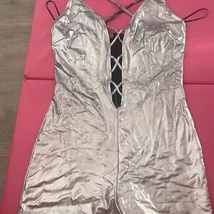 Silver Metallic Bodysuit